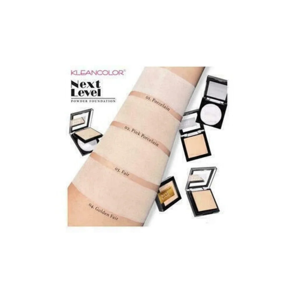 4 Pcs Foundation KleanColor Next Level Powder Foundation Fair